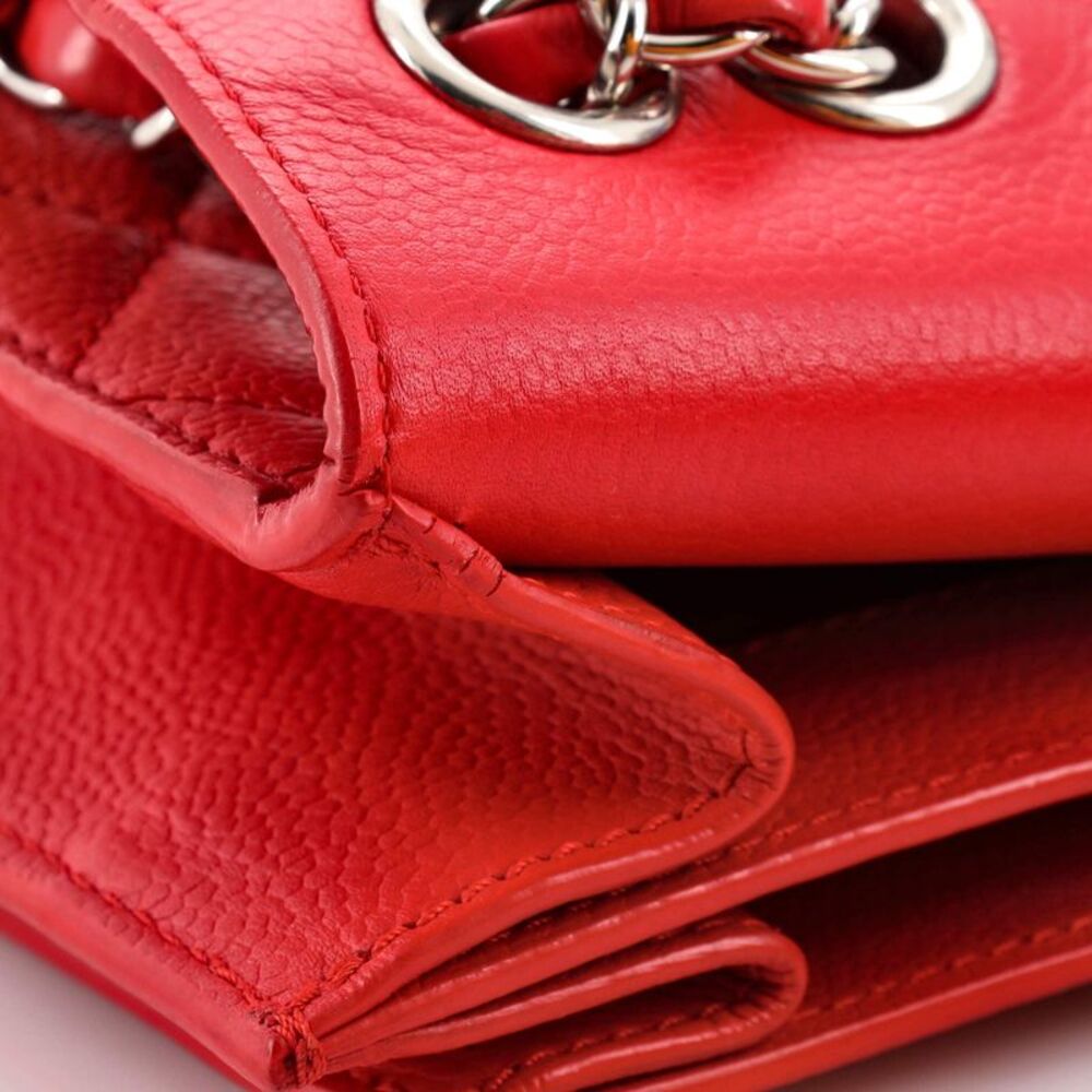 Chanel CC Box Flap Bag Quilted Caviar Mini Red - Picture 10 of 13